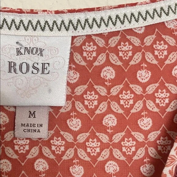 Knox Rose Red and Black Boho Blouse - Picture 2 of 11